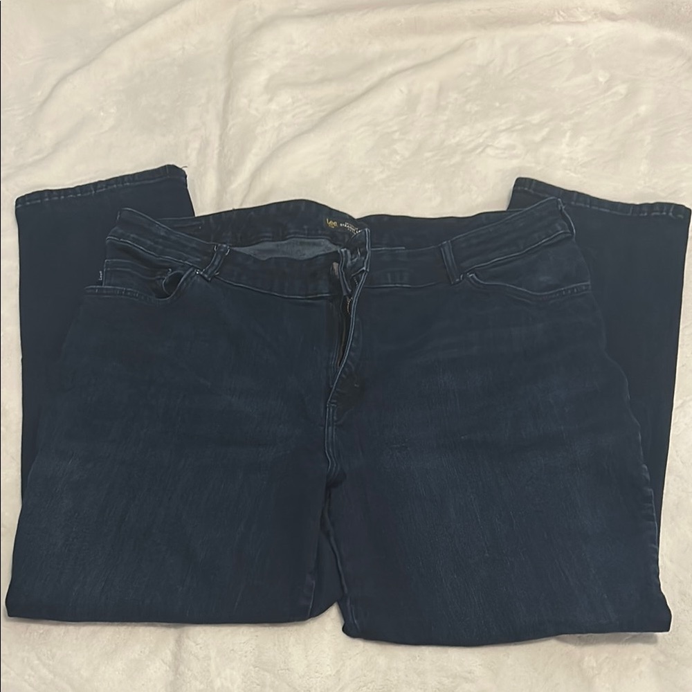 Lee Blue Straight Leg Jeans Classic Denim Style